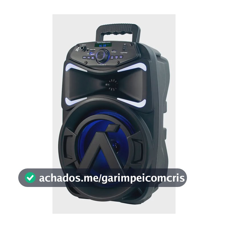 Caixa De Som Portátil Bluetooth 250w Cor Preto Aquário Hype 250