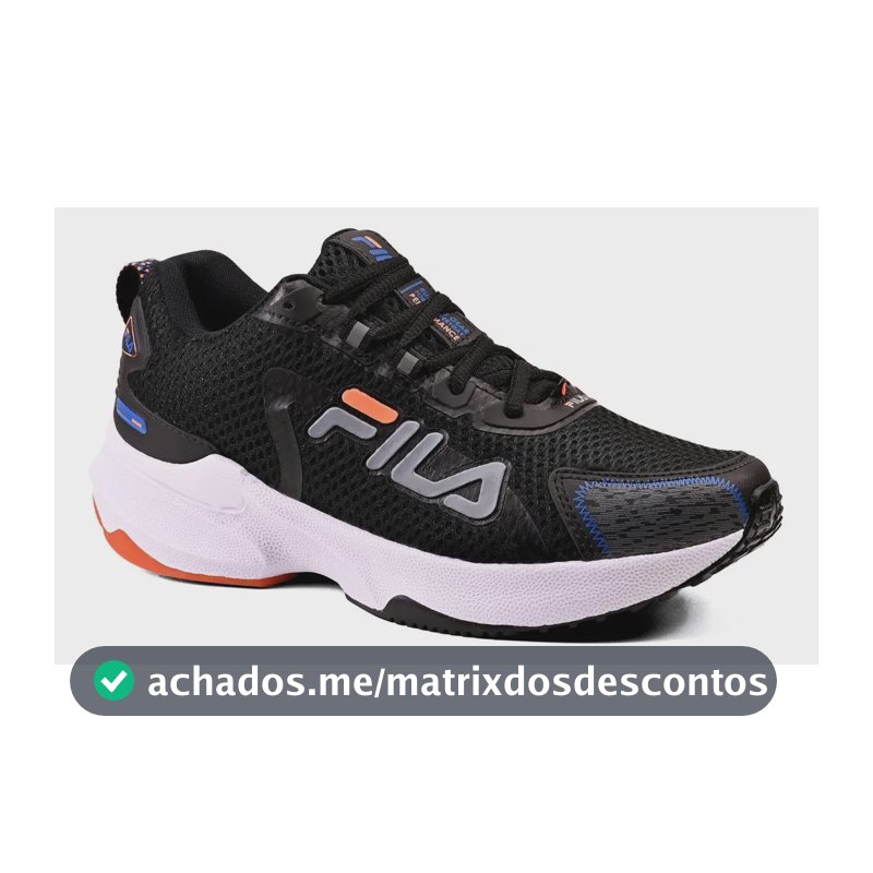 Tênis Fila Masculino Academia Lançamento Macio Leve Esportiv Preto/laranja Animal Print 40 Br