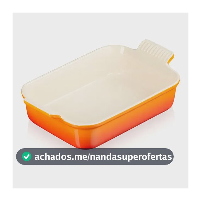 Travessa Retangular Le Creuset Heritage 33cm Cor Laranja
