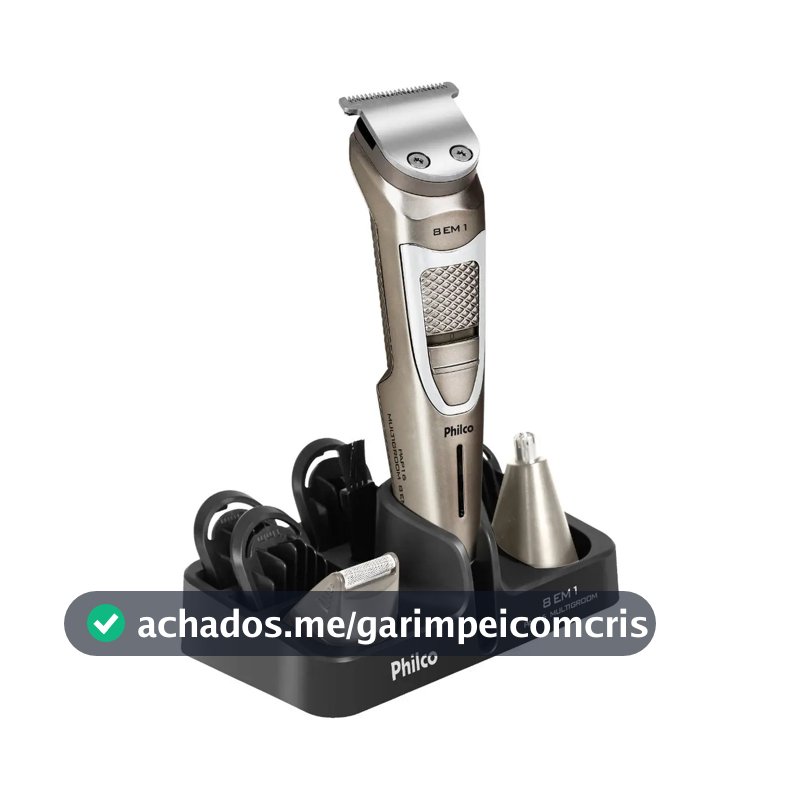 Aparador de Pelos Philco Multigroom 8 Em 1 Pap16 Cor Chumbo
