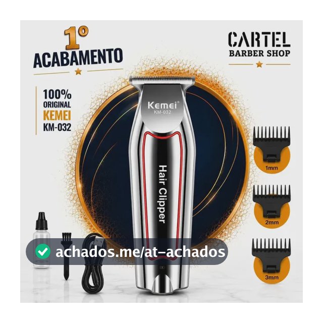 Maquina Acabamento Degrade Pezinho Cortar Cabelo Barba E Pelos Corpo Kemei 032