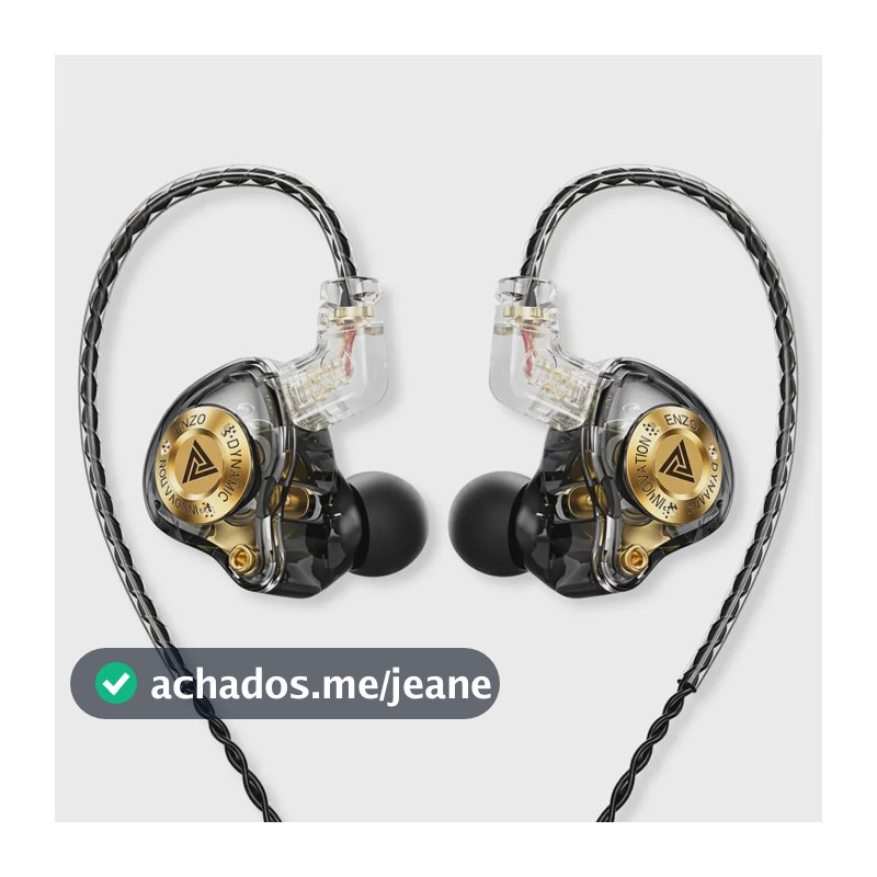 Fone De Ouvido Para Celular Ps5 Xbox Retorno Palco Microfone Preto