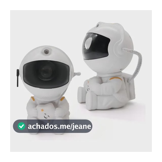Astronauta De Galáxia E Estrelas Led Com Controle Remoto Usb Branco Preto 127/220v