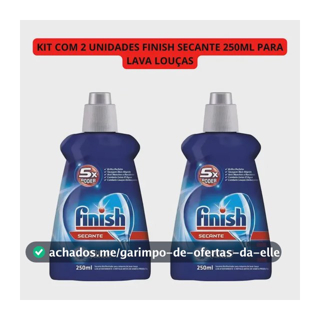 Kit Lava-louças Finish Secante Limpesa E Brilho Perfeito Nfe