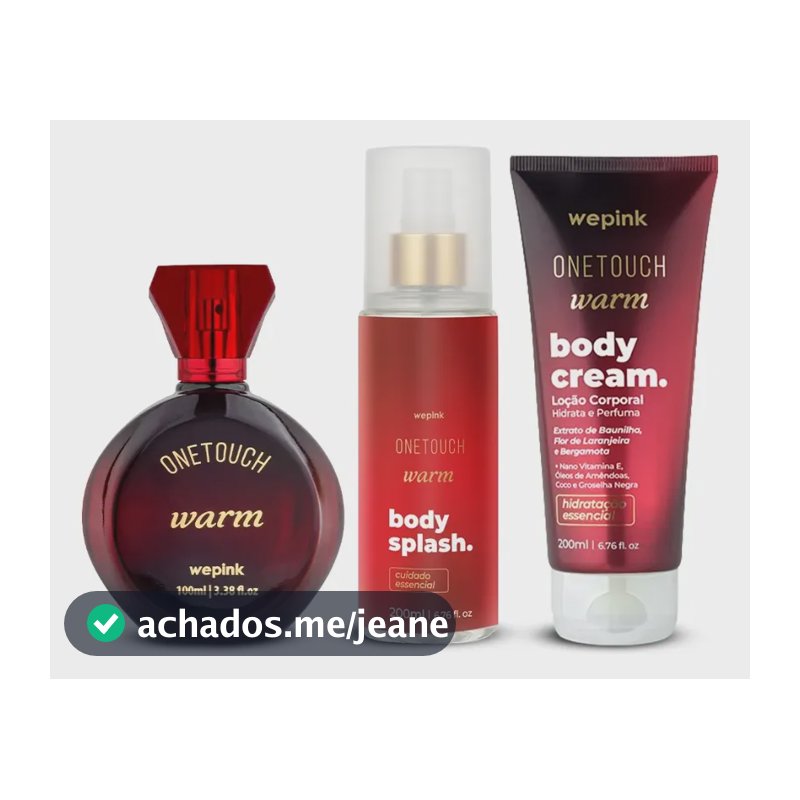 Kit Wepink One Touch Warm - Perfume, Body Splash E Body Cream