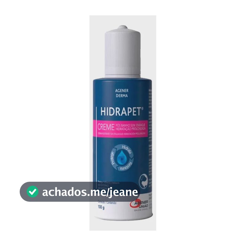 Creme Hidratante Hidrapet Agener para Cães e Gatos 100 mL