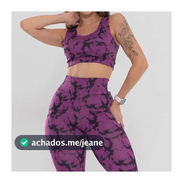 Conjunto Feminino Degrade Calça Legging E Top Academia Cross