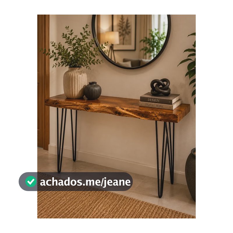 Mesa Aparador Rústico Madeira Maciça Sala Luxo Decorativo Mesa 1.50 Metro