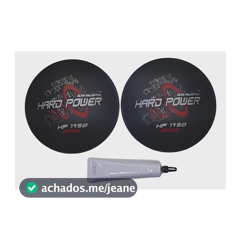 Kit 2 Calota Protetor  Falante Hard Power Hp 1750 15 P +cola Preto