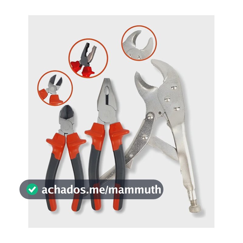 Kit Alicate De Corte+ Alicate Universal + Alicate De Pressão
