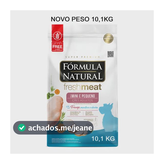 FORMULA NATURAL FRESH MEAT ADULTO PORTE MINI E PEQ. 10,1KG