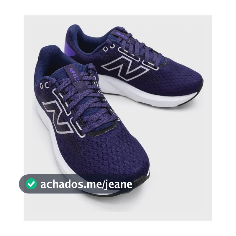 Tênis Treino Caminhada Corrida Academia New Balance 413 V3 Roxo Branco - Feminino Liso 37 Br