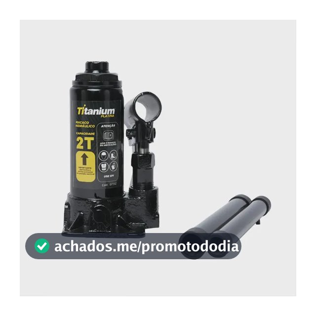 Macaco Hidraulico Portátil Tipo Garrafa 02 Toneladas - Titanium Platina