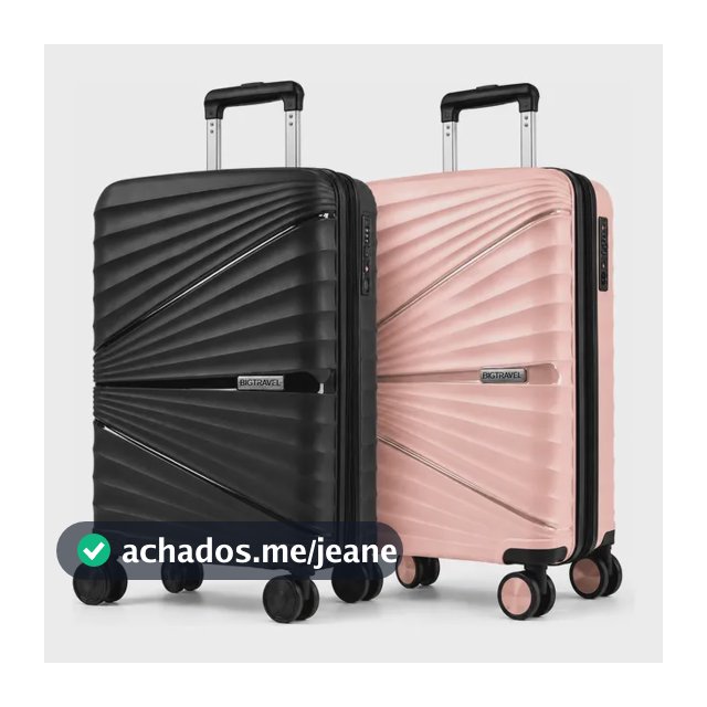Kit Mala Viagem Bordo Avião 10kg Rodinhas 360° Férias Casal