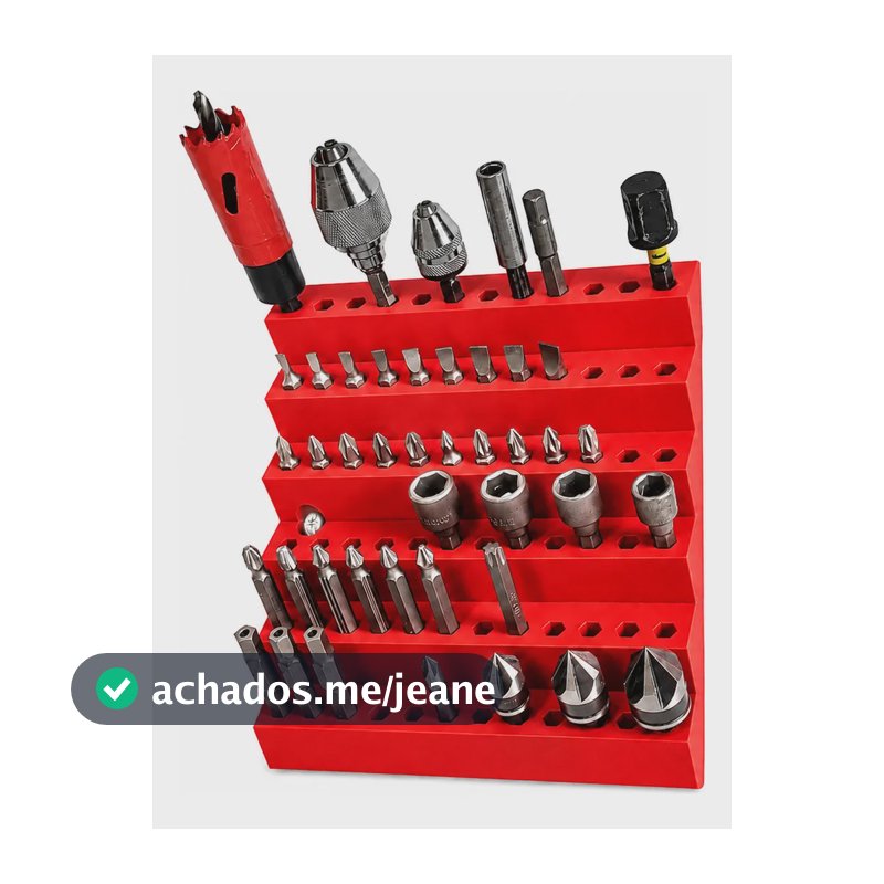 Suporte Organizador Para Bits 72 Posições Vermelho