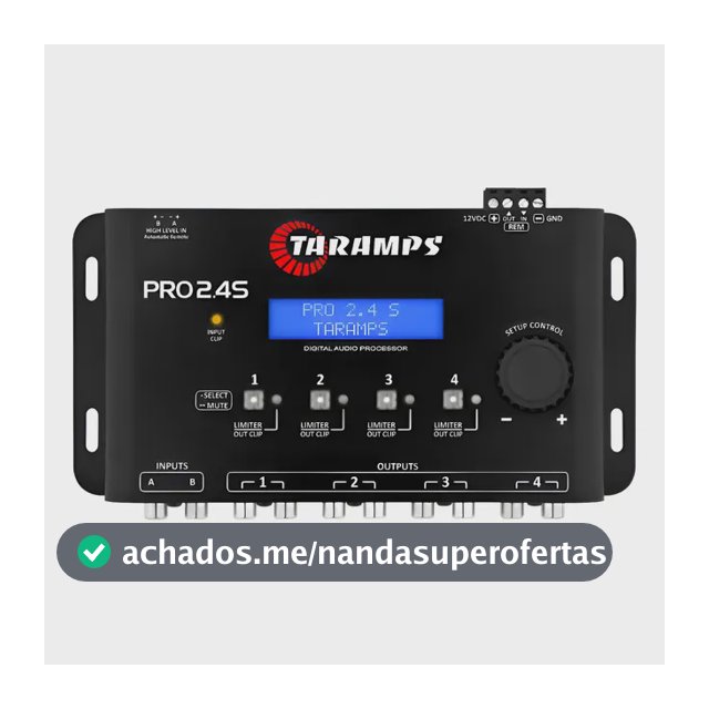Processador De Áudio Digital Taramps Pro 2.4s Equalizador