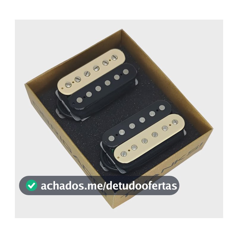 Kit Captadores Malagoli Humbucker Standard Hb4 / Hb5 Zebra Preto/creme