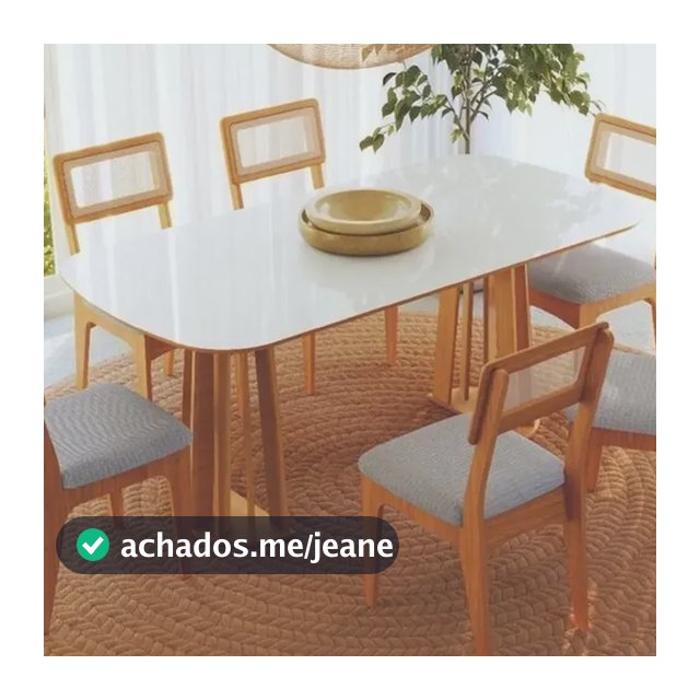 Conjunto De Mesa Com 6 Cadeiras Dalla Costa Bolonha Off White/freijó