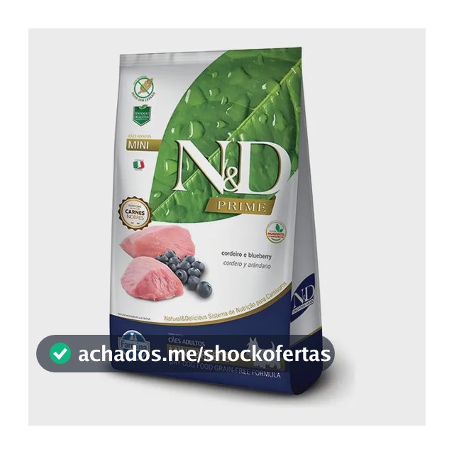 Ração N&d Prime Cães Adultos Mini Cordeiro 10,1kg