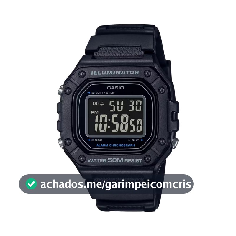 Relogio Casio Masculinoo Standar W-218h-1bvdf