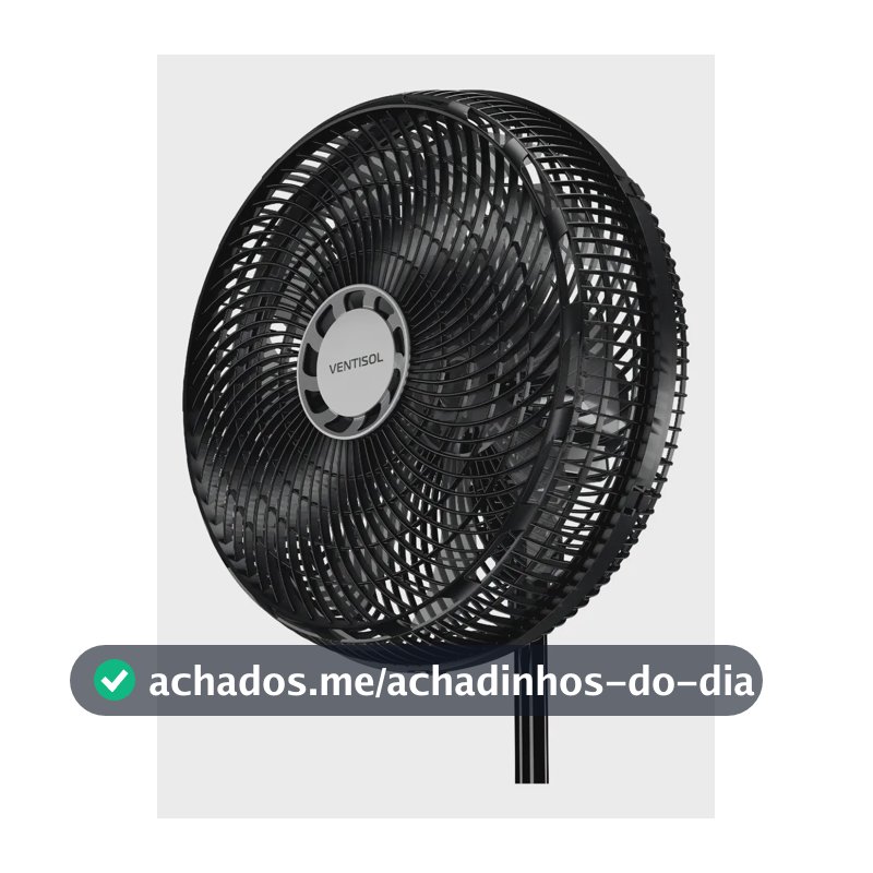 Ventilador de Pé Oscilante Turbo Grade de Plástico Ventisol