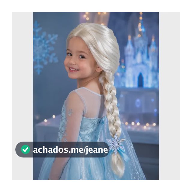 Peruca Cosplay Fantasia Infantil Menina Haloween Carnaval
