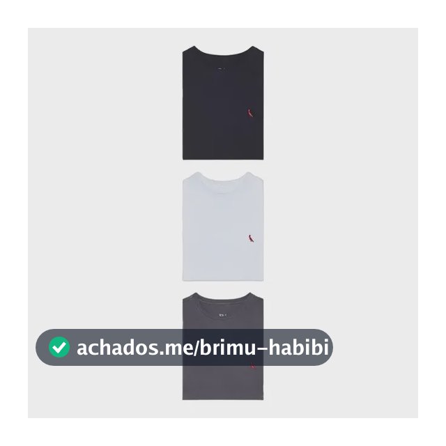 Kit 3 Camisetas Básicas Brasa Pica Pau Bordado Reserva