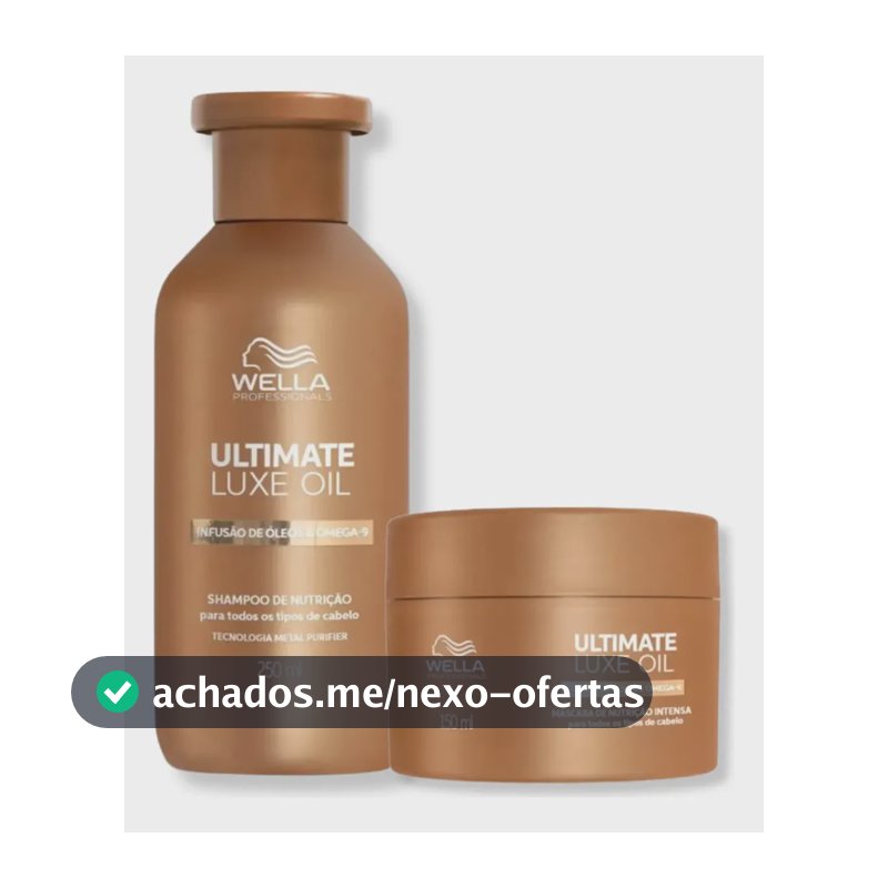 Kit Wella Ultimate Luxe Oil - Shampoo 250ml + Máscara 150ml