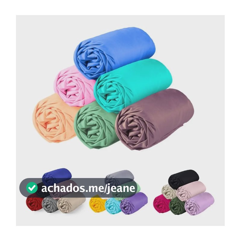 Lençol De Cama Solteiro Avulso Com Elástico Cores Varias