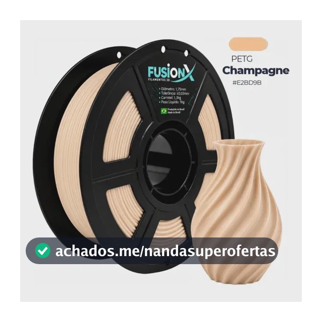 Filamento Petg Fusionx Impressora 3d Rolo1kg Resistente 1.75 Champagne