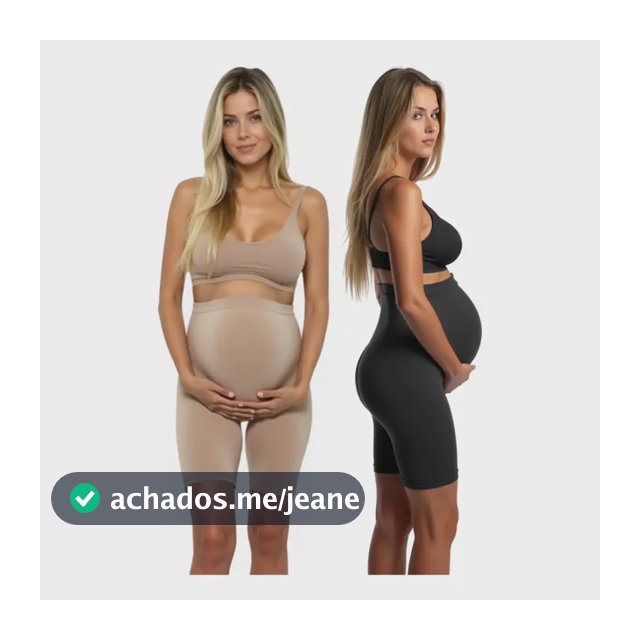 Kit Com Duas Bermudas Gestante Segunda Pele Grávida