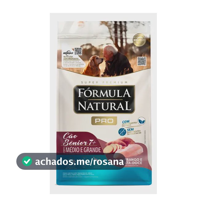 Ração Fórmula Natural Super Premium Pro Cão Sênior Portes Médio e Grande Sabor Frango e Batata-Doce 15kg