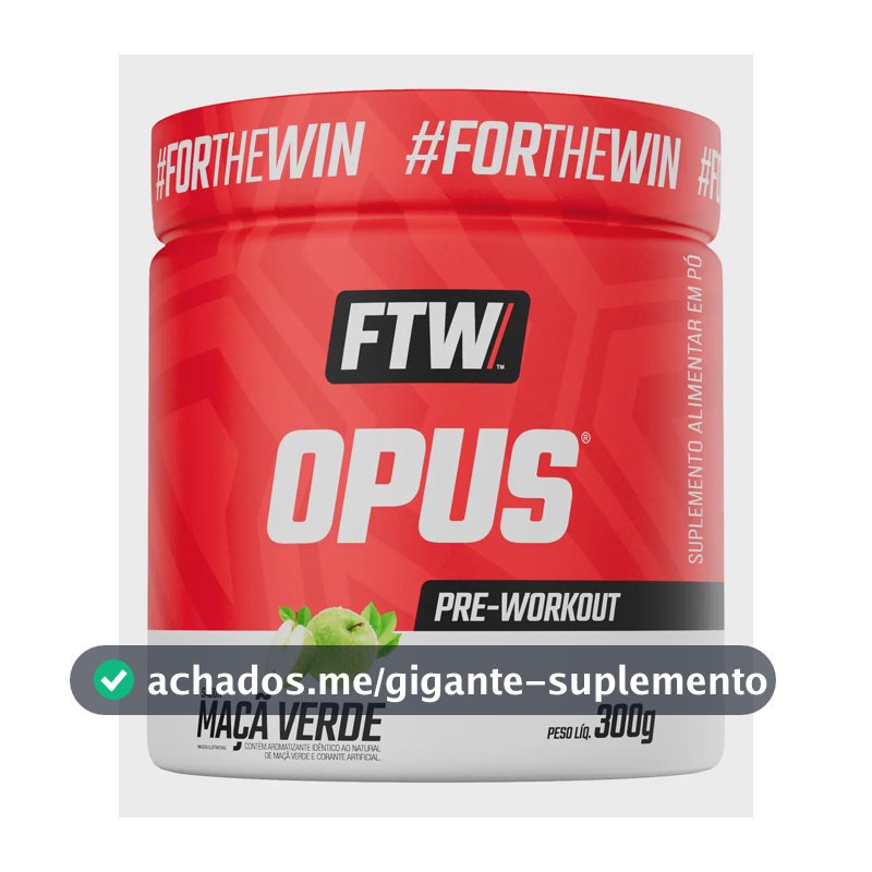 Opus Dei Pré Treino Pre-workout (300g) Ftw Sabor Maçã Verde
