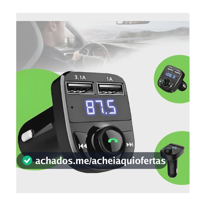 Adaptador Bluetooth Carro Universal Transmissor GotWire Carregador Automotivo