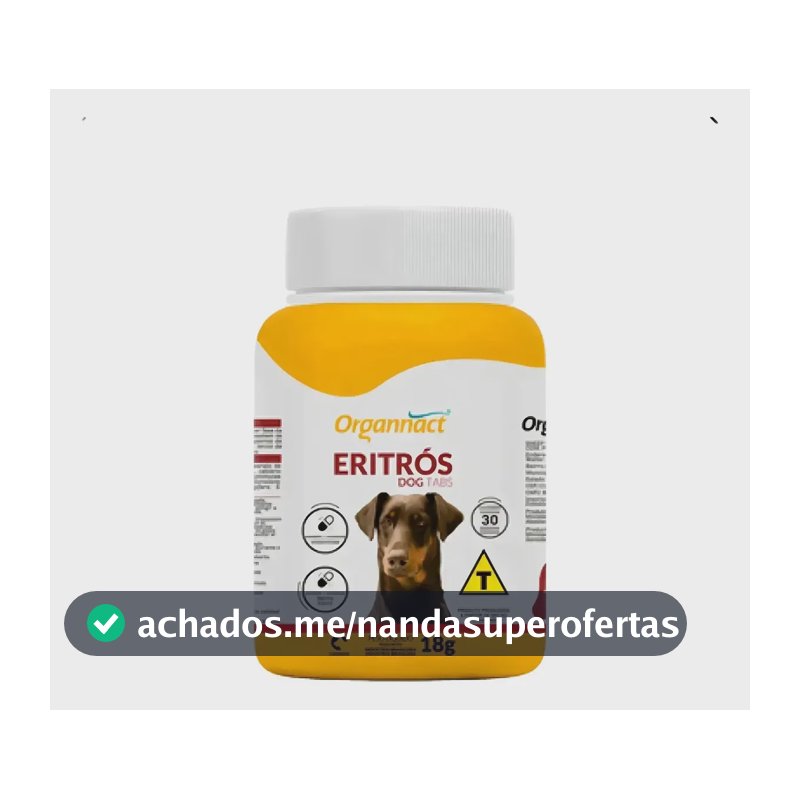 Eritrós Dog Tabs 18g Organnact Suplemento Vitaminas Cães Tamanhos