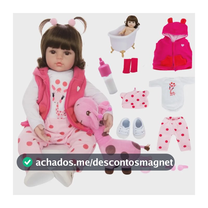 Adora Bebê Reborn Bonecas Realista De Silicone Menina 48 Cm