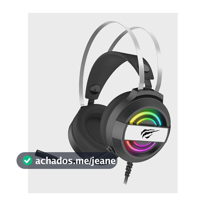 Headset Gamer Havit Gamenote H2026d Rgb Preto/prata Preto