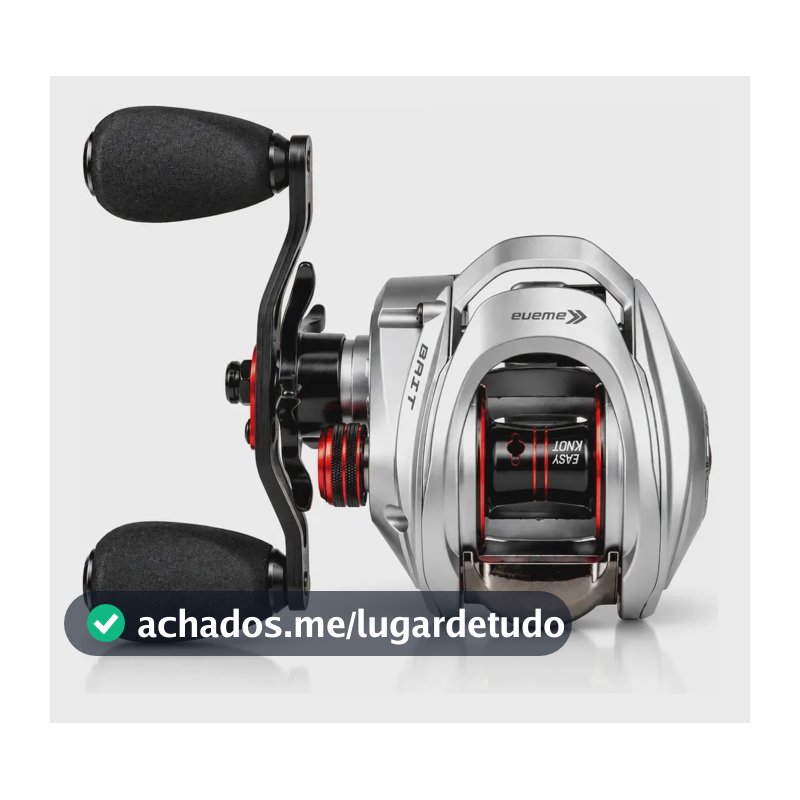 Carretilha Kawana Aventador Bait Perfil Baixo 11 Rolamentos Cinza Direito