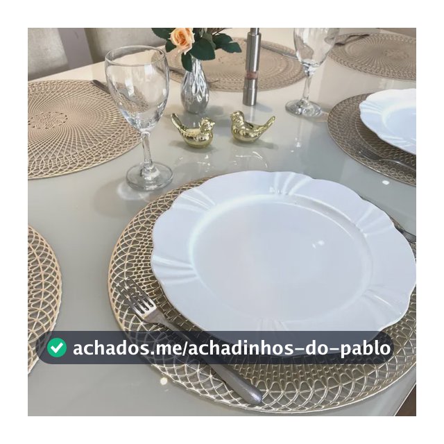 Jogo Americano Redondo 6 Lugares Sousplat Mesa Posta Promoçã