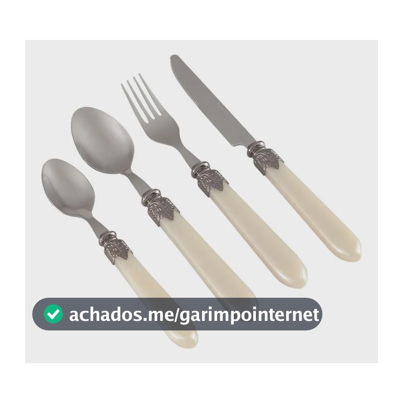 Faqueiro Inox 24 Peças Toscana Pérola