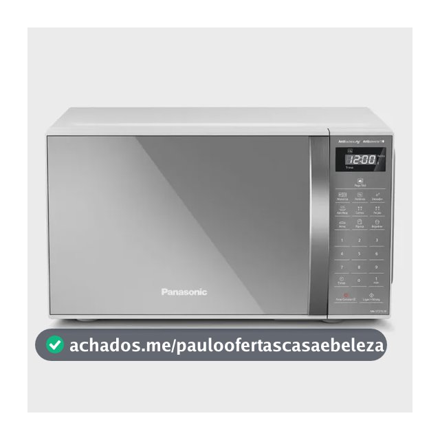 Microondas Panasonic Nn-st27lwru 21L Branco Espelhado Tecnologia Pega Fácil