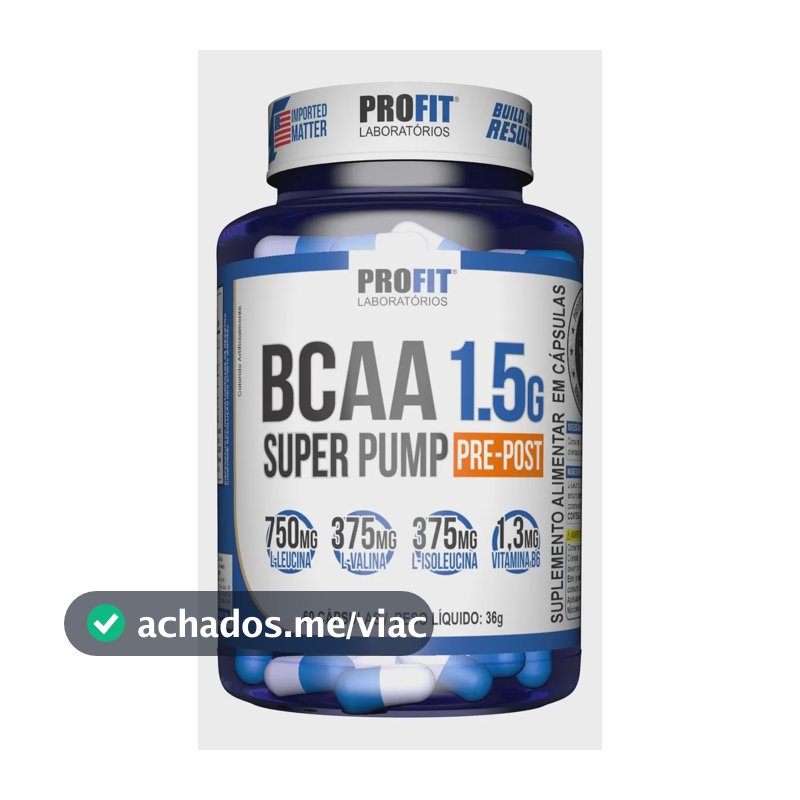BCAA Profit Labs em cápsula Sem sabor x 1.5g de 60 un
