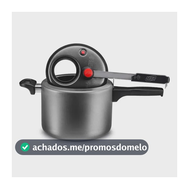 Panela de Pressão 4.5L Grafite MTA Antiaderente Visor Vidro