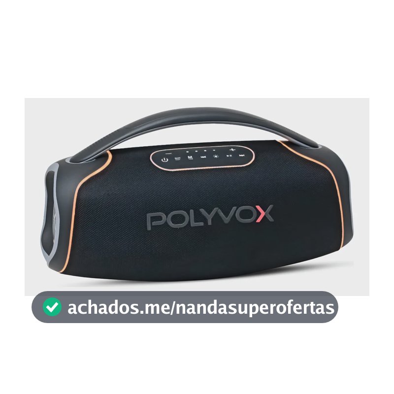 Caixa De Som Boombox Polyvox Xb-3 200w Rms 25h De Bateria