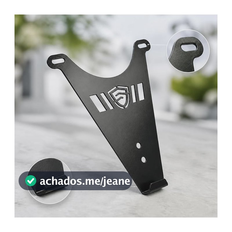 Suporte De Placas Para Moto Universal Reforço Protetor Placa