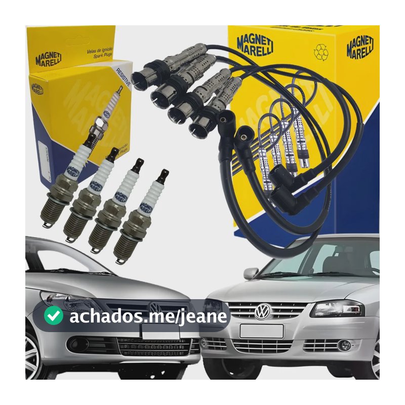 Kit De Cabos + Velas Gol G4 G5 1.0 1.6 2006 A 2013 Voyage G5 Preto