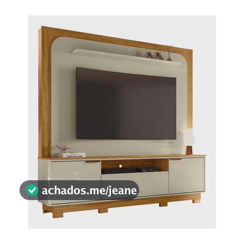 Estante Home Theater Nilo Com Pés Cumaru/opala - Madetec