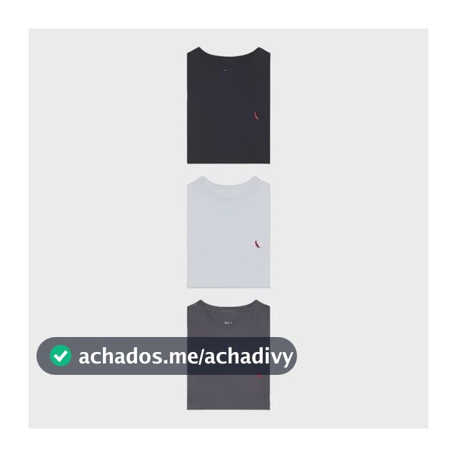 Kit 3 Camisetas Básicas Brasa Pica Pau Bordado Reserva