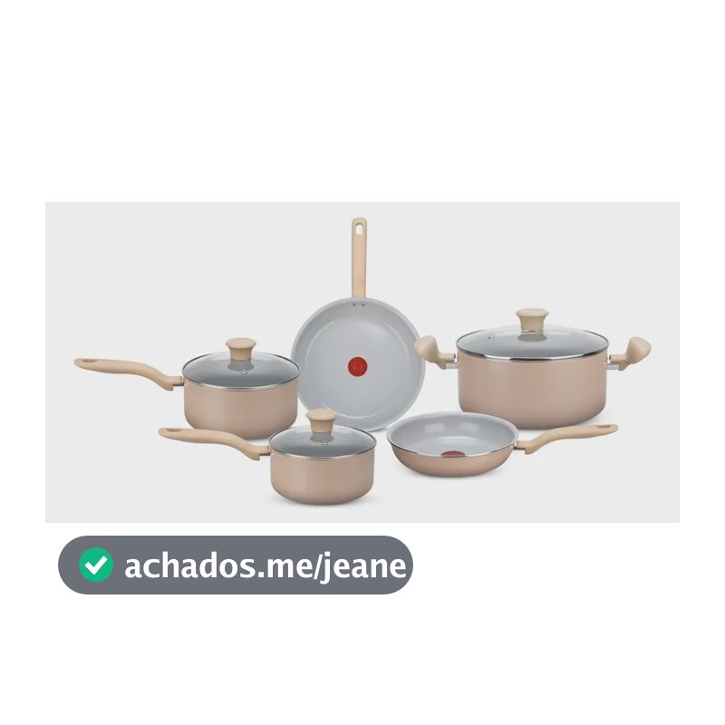 Jogo De Panelas 5 Peças Ceramic Light Sand Rochedo