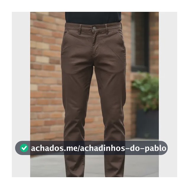 Calça Sarja Masculina Slim Bolso Embutido Com Elastano